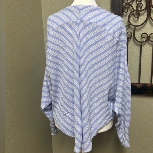 We The Free (Free People) Blue Striped Morning Dolman Top Women’s Small - Picture 5 of 5